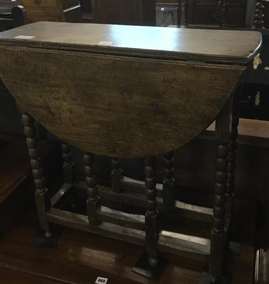 17th century style oak gateleg table